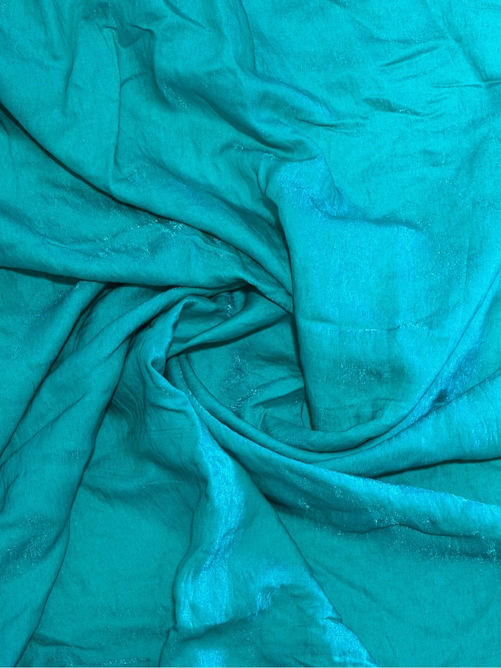Teal Green Shiny Stylish Satin Fabric